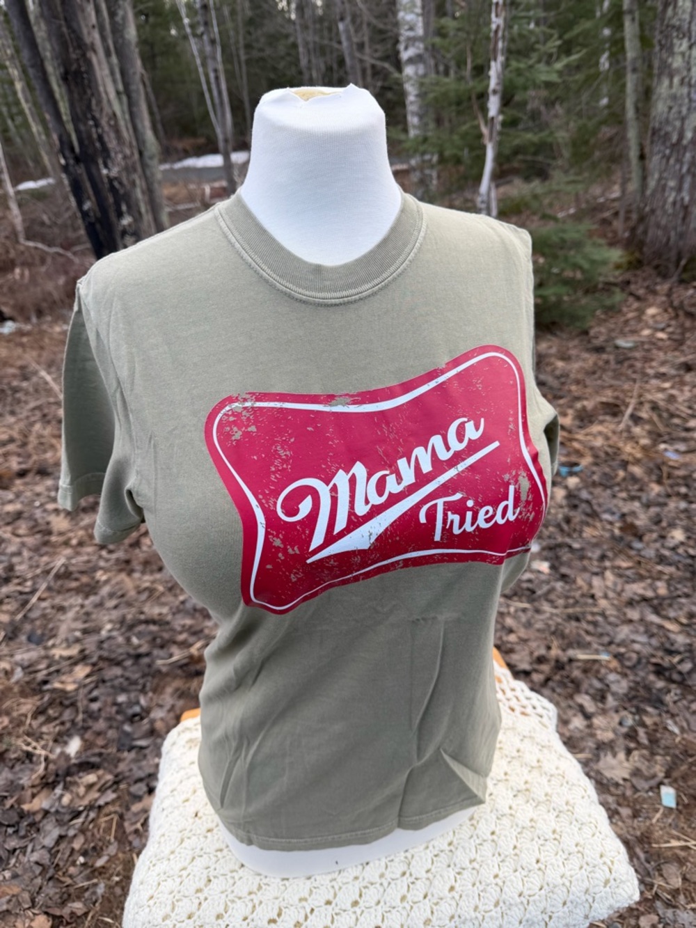 Mama Tried Olive Green Graphic Tee